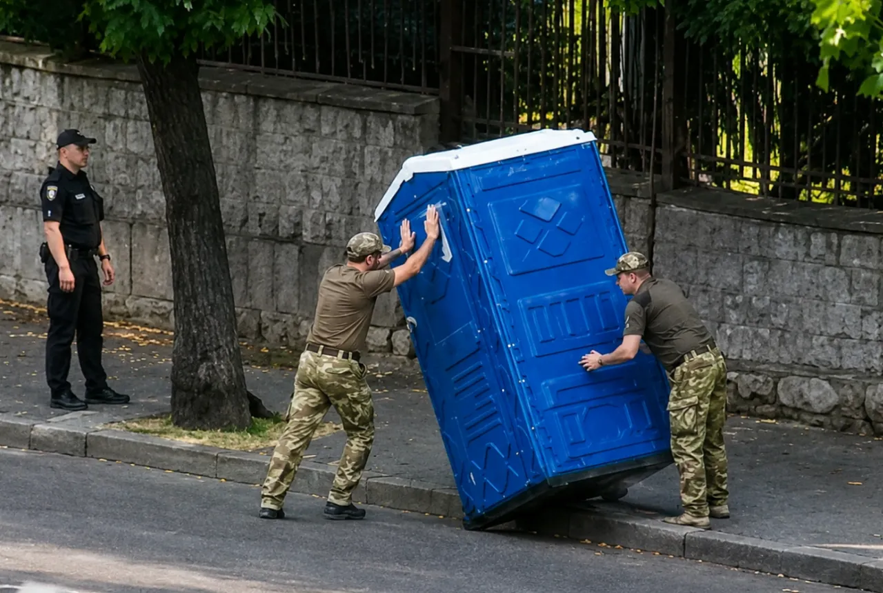 В Кривом Роге сотрудники ТЦК взяли штурмом биотуалет с мужчиной внутри