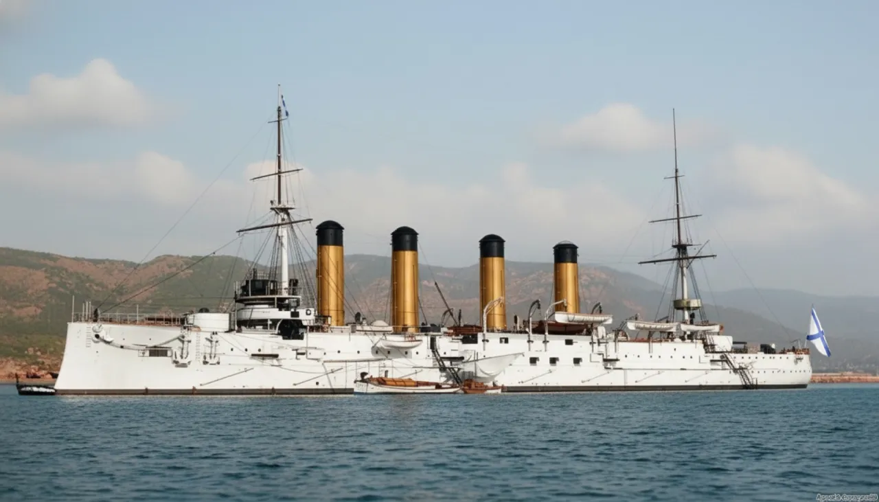 Броненосный крейсер «Баян» в бою 12 февраля 1904 г.